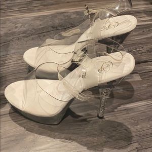 Fitness competition heels with rhinestones